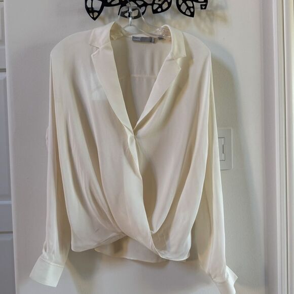 Vince Silk Blouse Ivory 2 NWOT - Picture 7 of 14